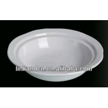 KC-00683 white round shape ceramic soup bowl